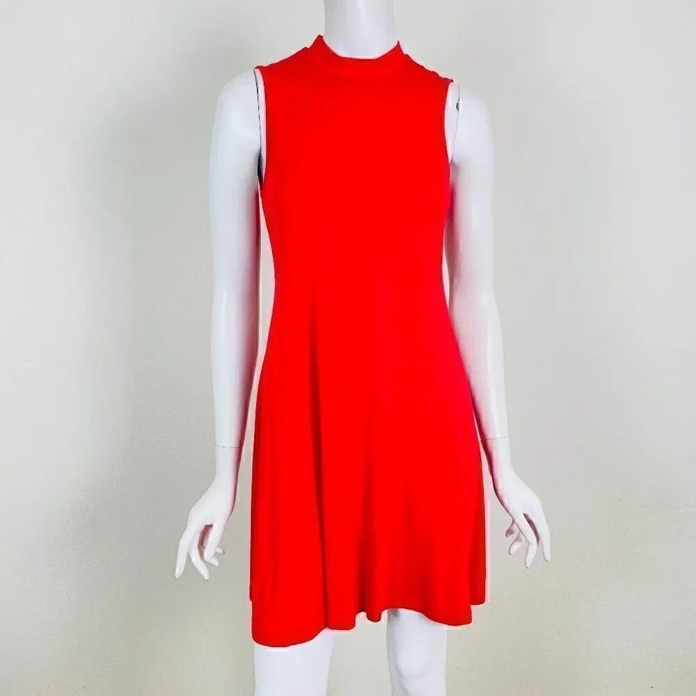 ASOS Mock Neck Open Back Mini Swing Dress Sz 0